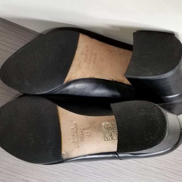 Common Projects Women By Zip Ankle Boot, Black Leather, Womens Size 11 / 41 - Picture 9 of 13